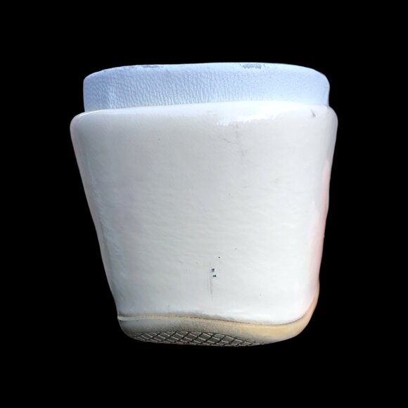 Prada Women's Ivory Patent Leather Canvas Platform Slides Sandals, 35 / 4.5 - Picture 14 of 16